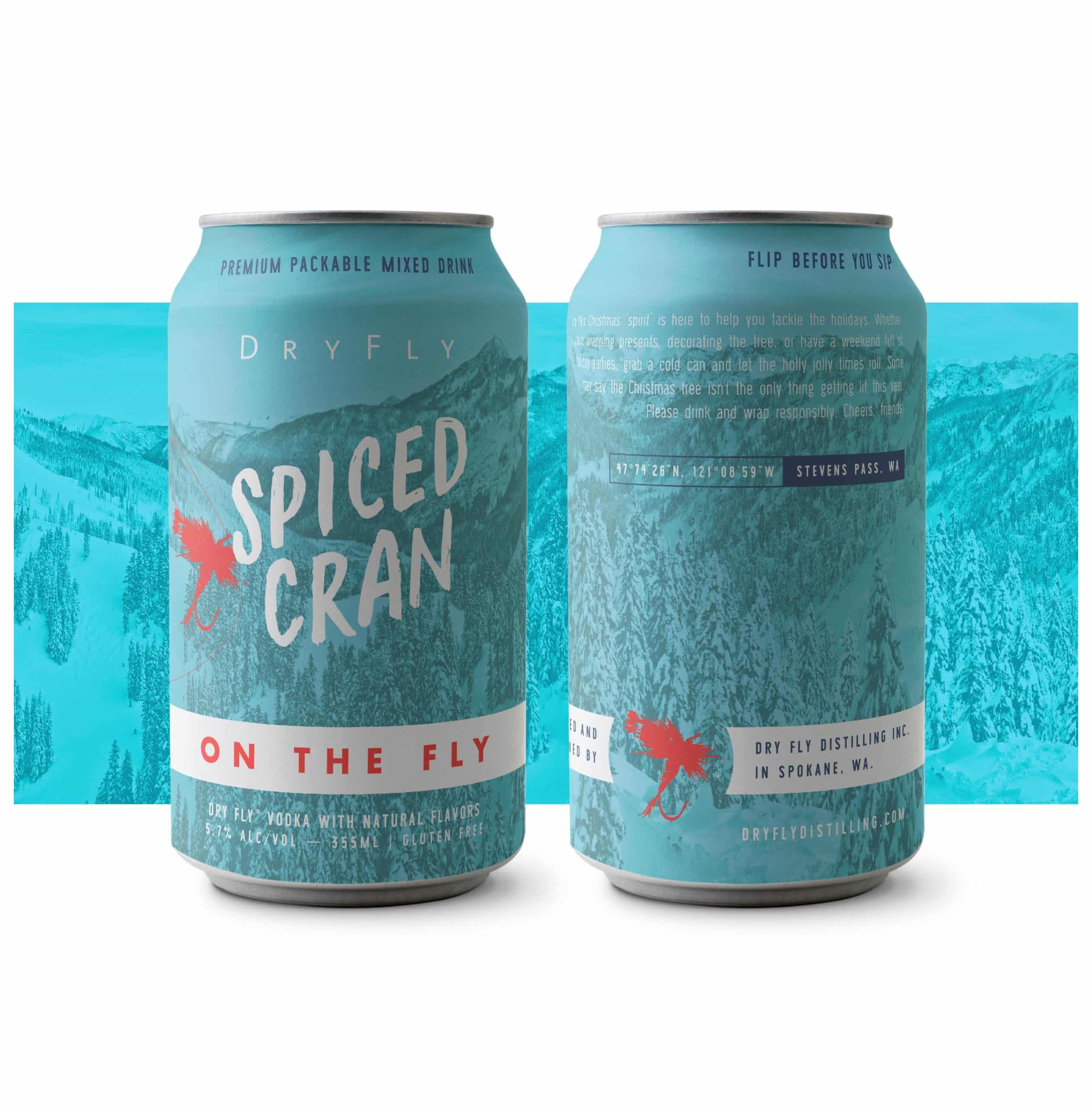Dry Fly Distilling Spiced Cran Canned Cocktail Packaging Design