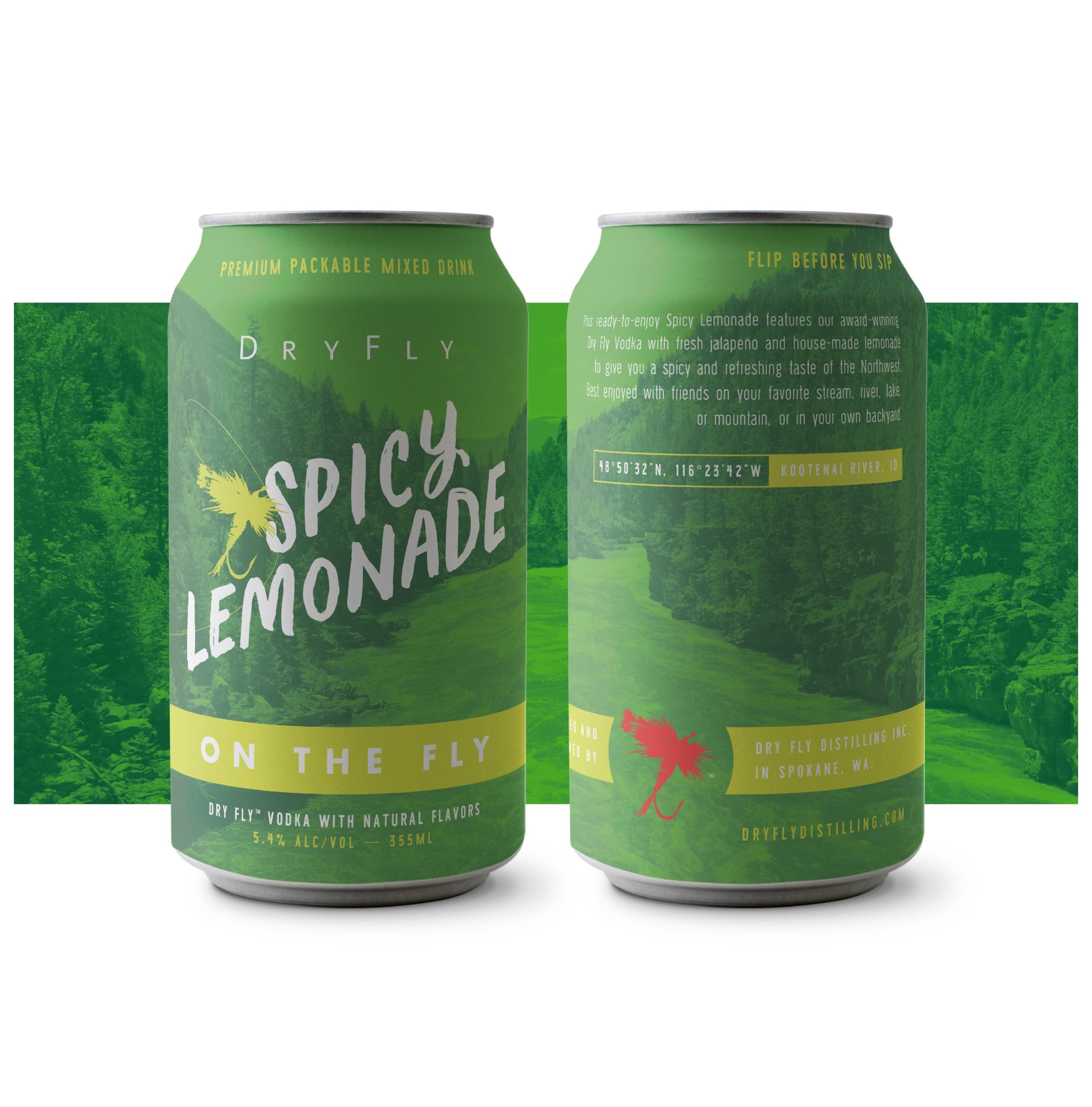 Dry Fly Spicy Lemonade Canned Cocktail Packaging Design