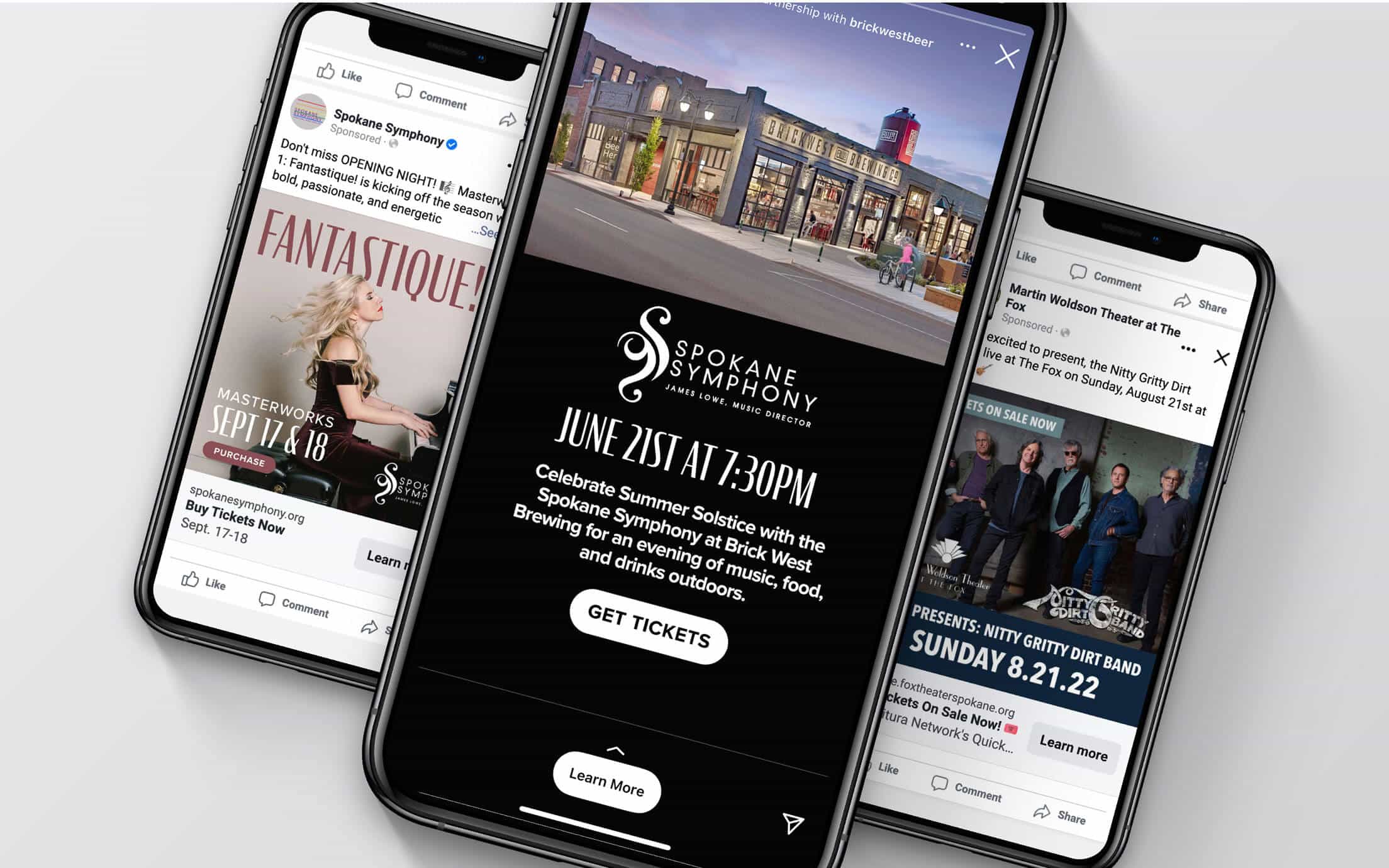 Spokane Symphony and The Fox Theater Social Ads