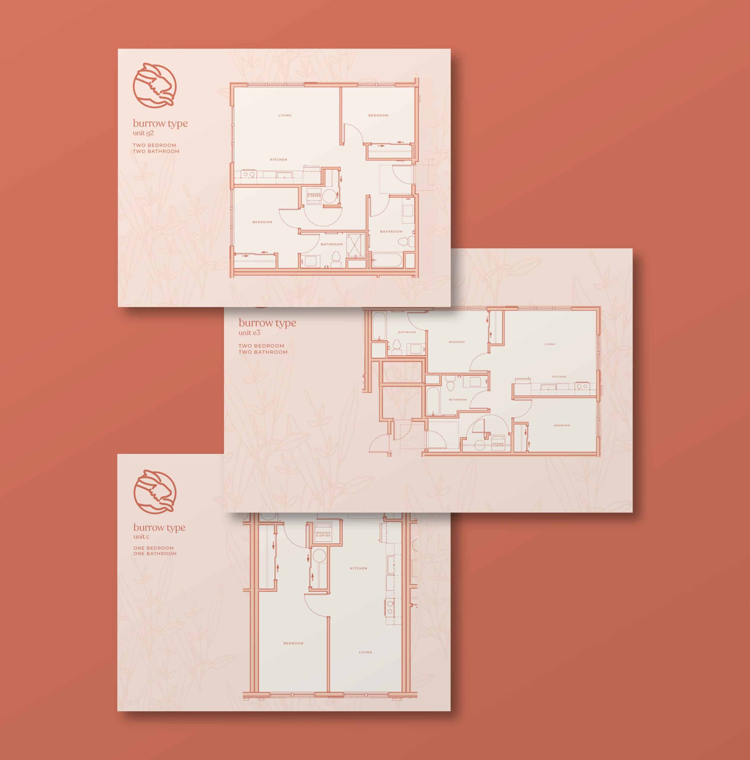 Custom, branded floor plans for The Warren