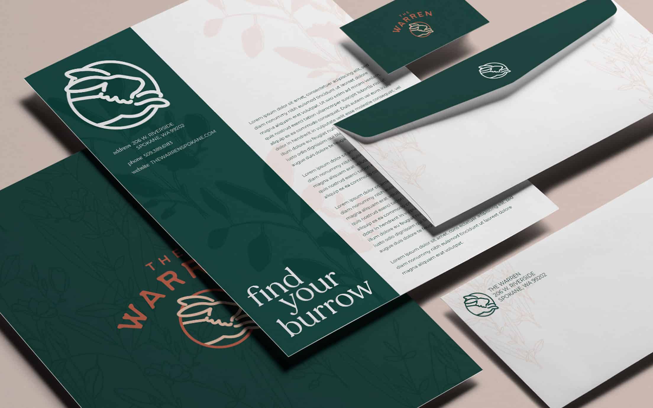 The Warren Stationary and Letterhead Mockups