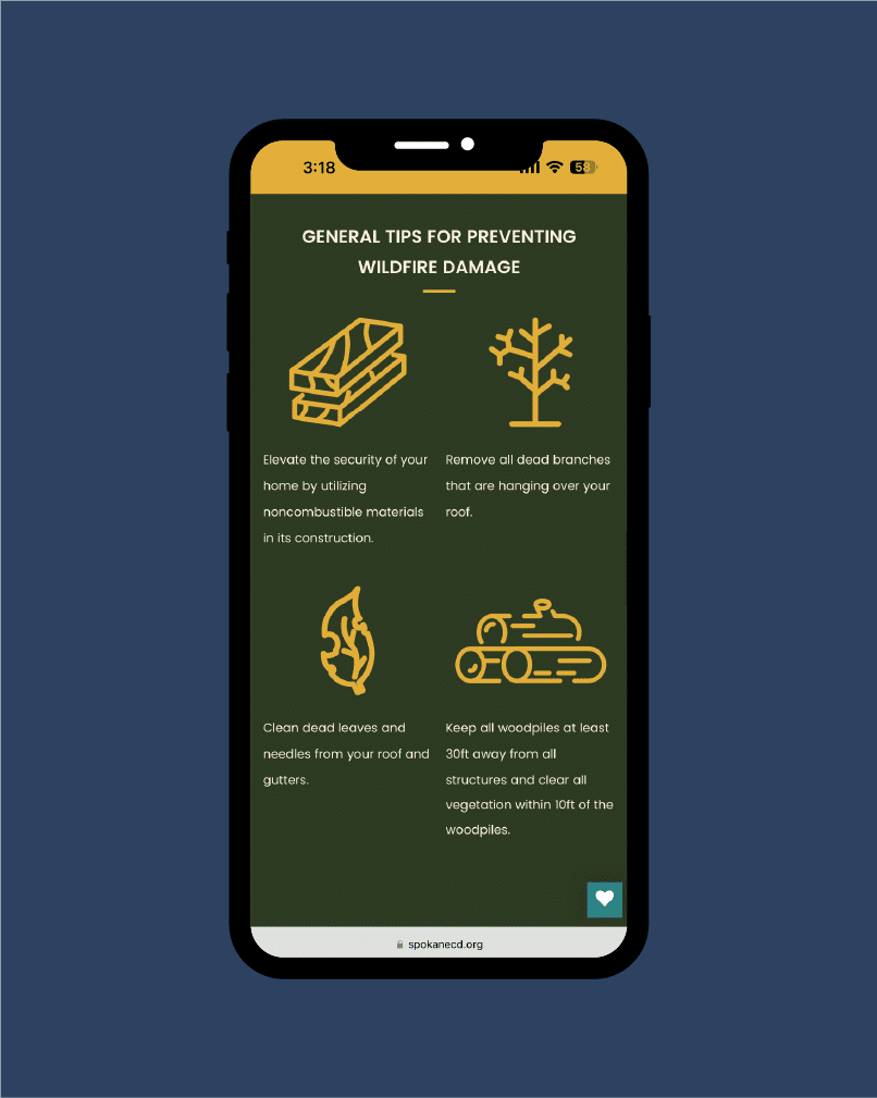 Wildfire prevention tips.