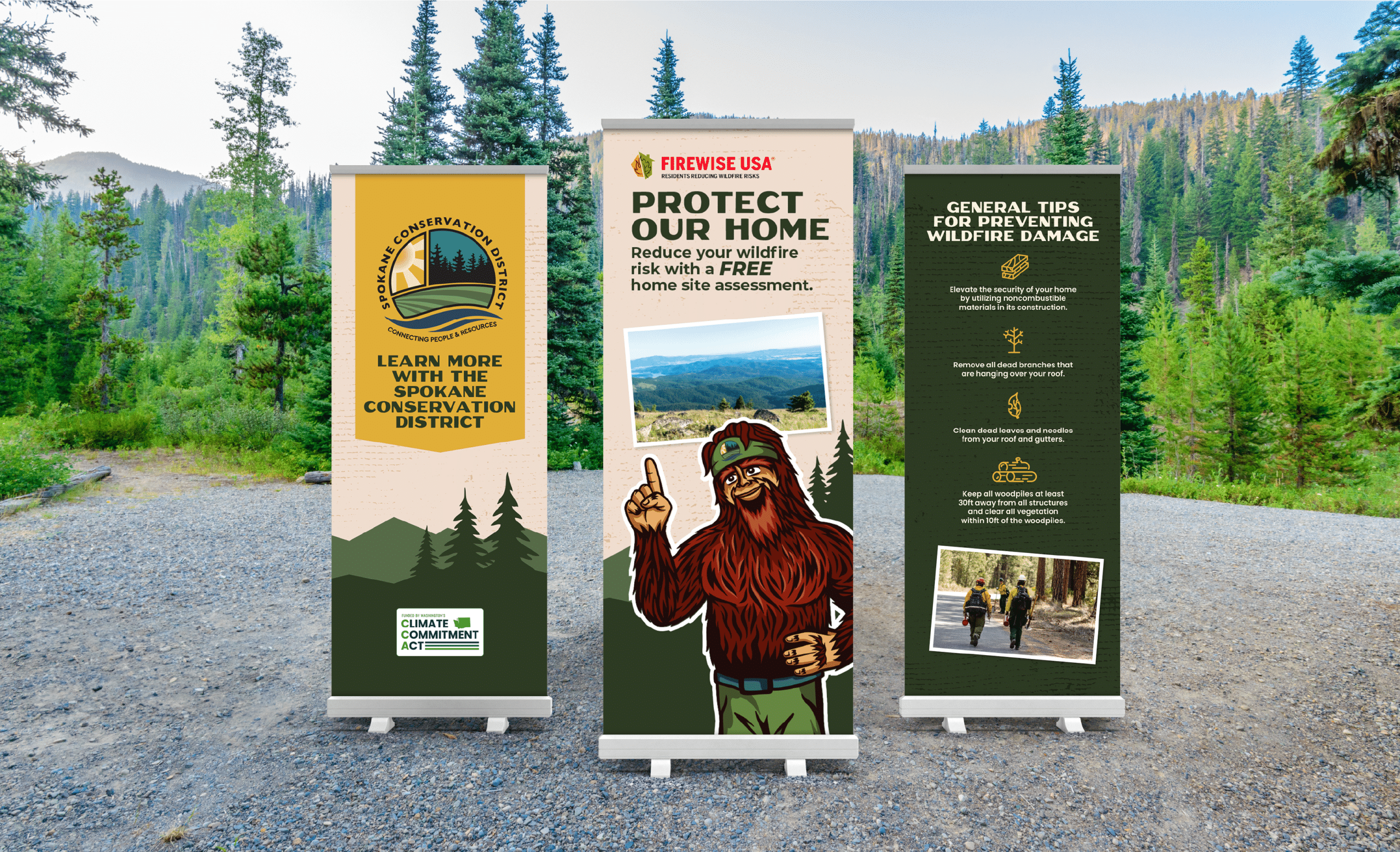 Spokane wildfire tips banners