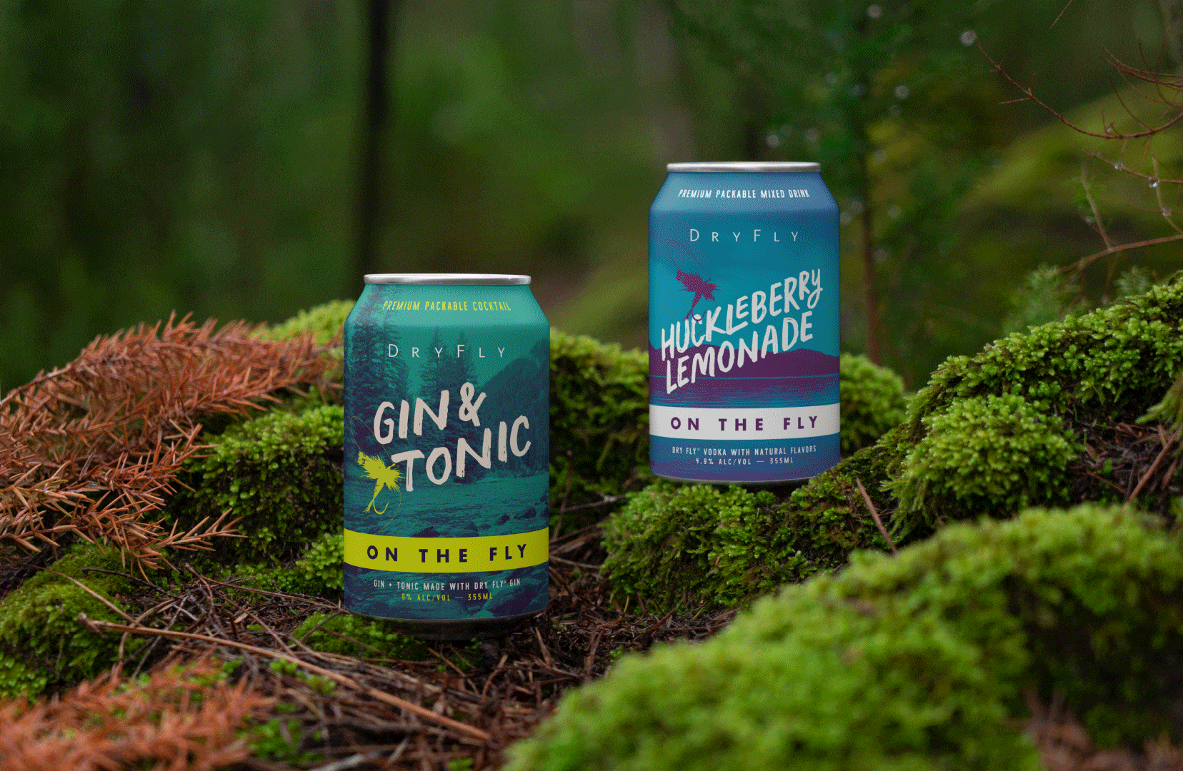DryFly Canned Cocktails Cans animation