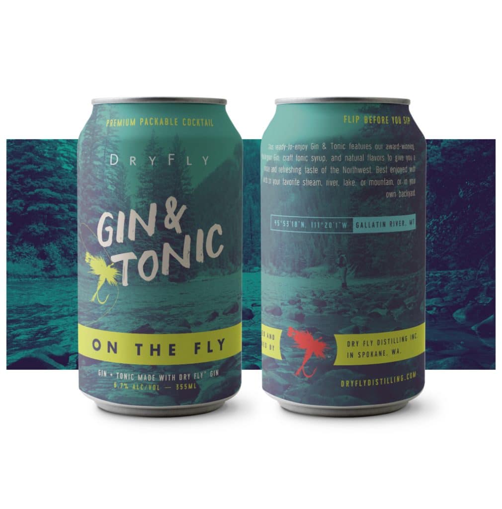 DryFly Canned Cocktails Gin & Tonic can mockup