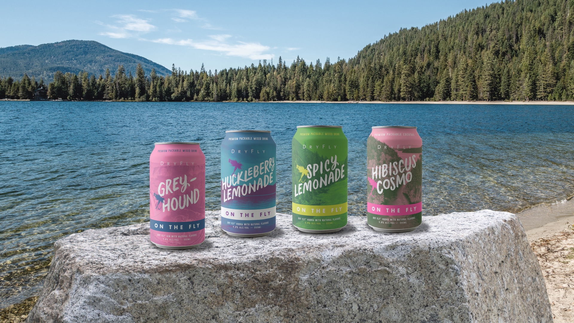 DryFly Canned Cocktails Whiskey Smash can mockup