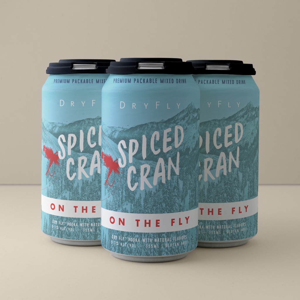 DryFly Canned Cocktails 3 can mockup