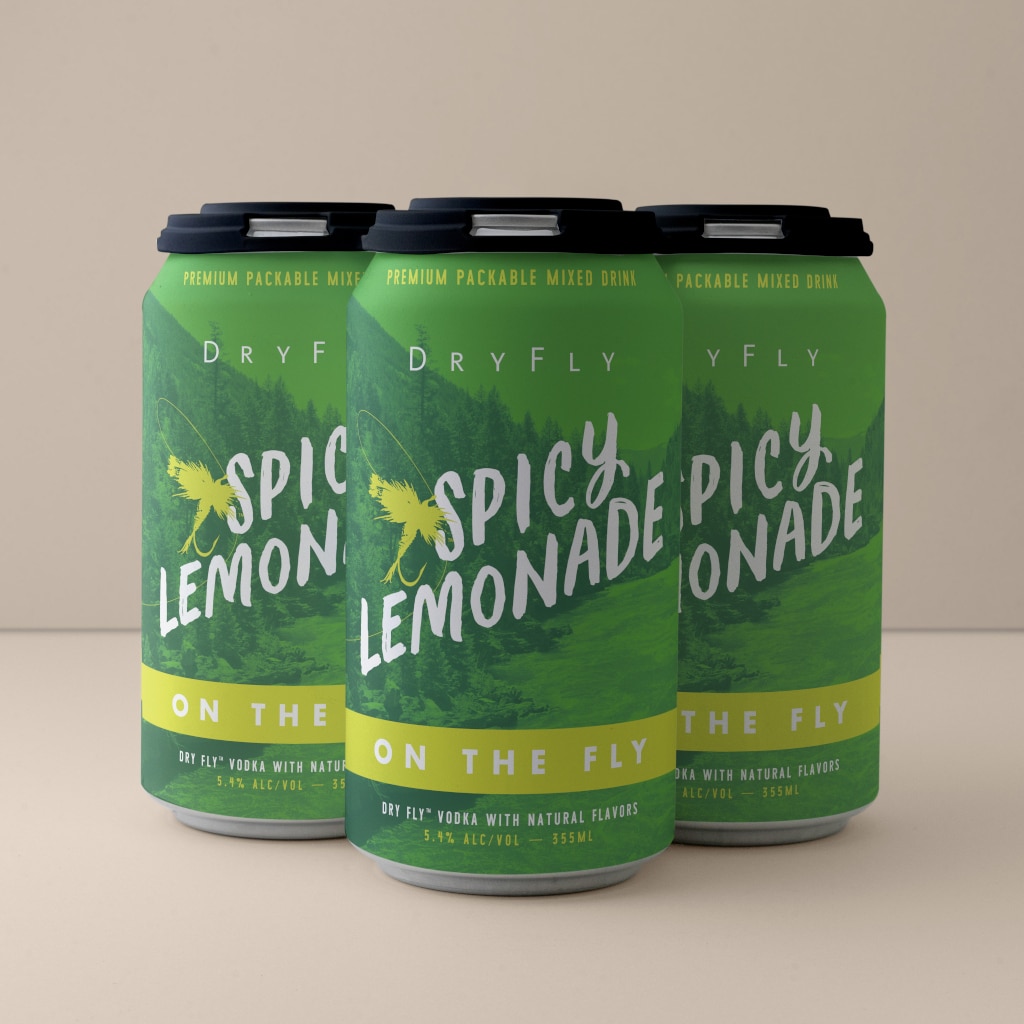DryFly Canned Cocktails Spicy Lemonade mockup