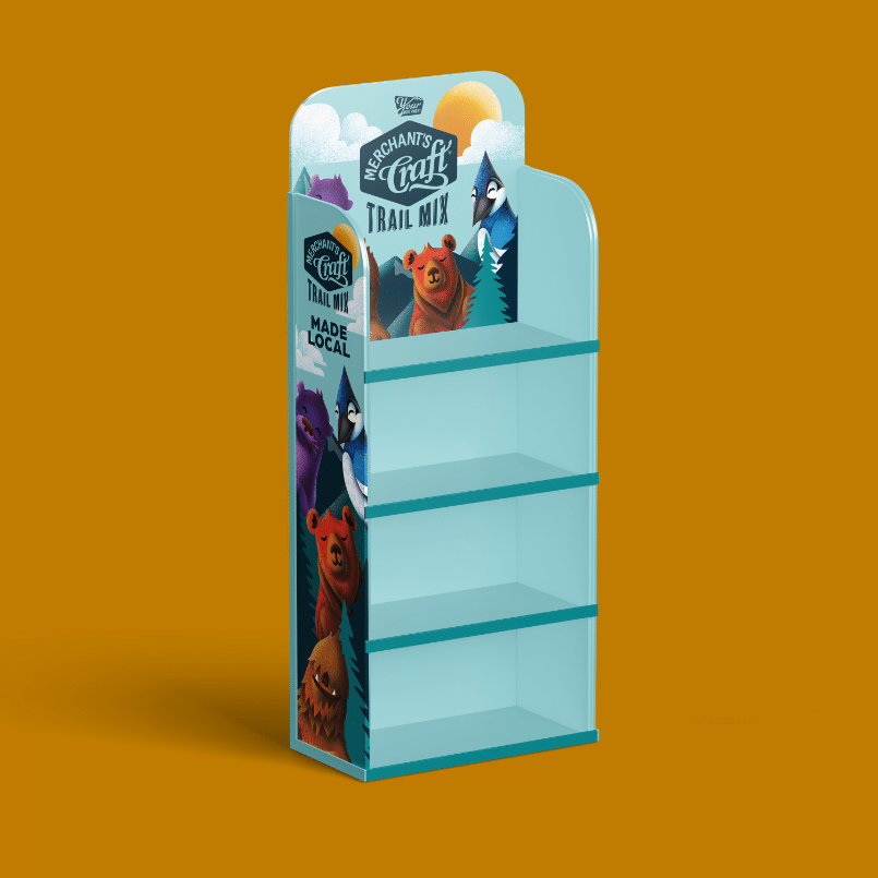 Merchant's craft trail mix store mockup