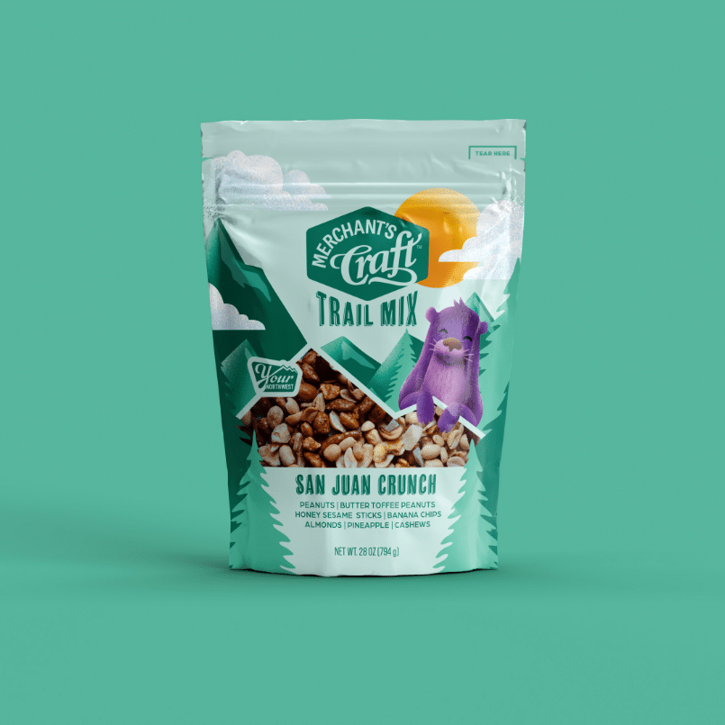 Merchant's craft trail mix San Juan Pounch mockup