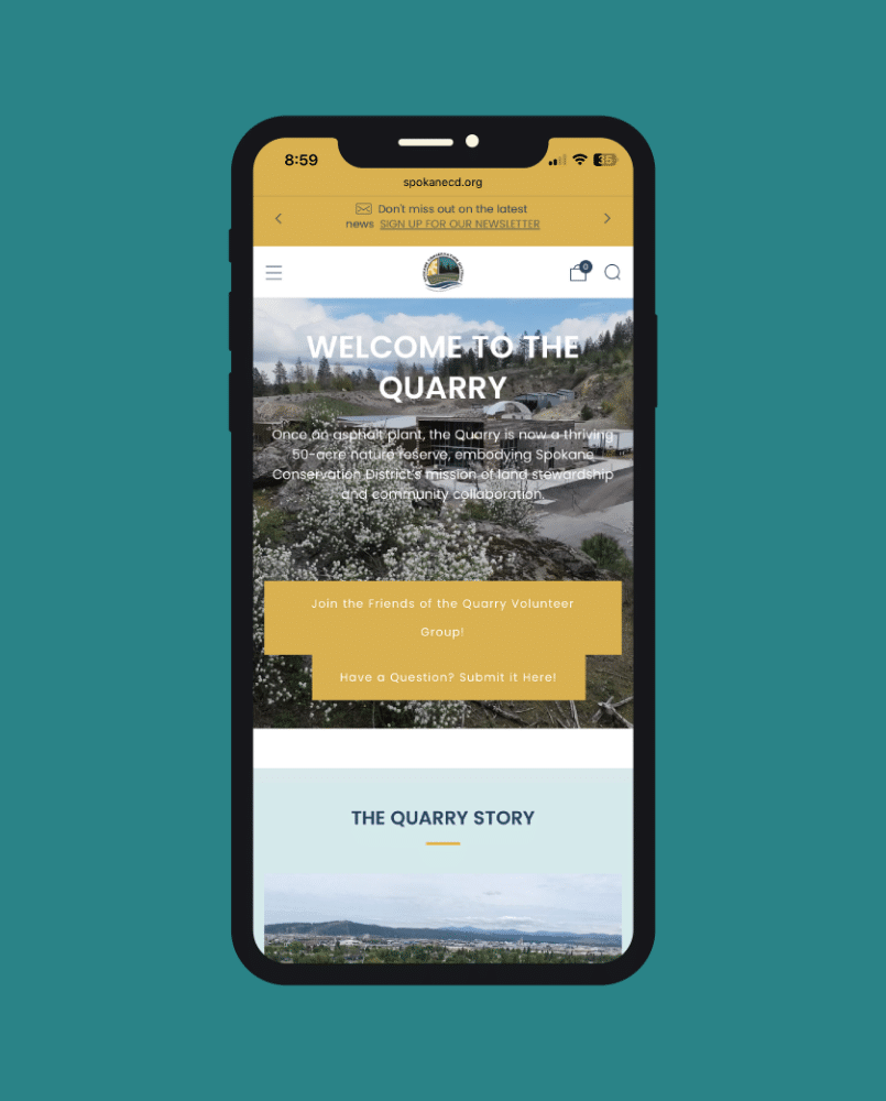 SCD Website mobile version mockup