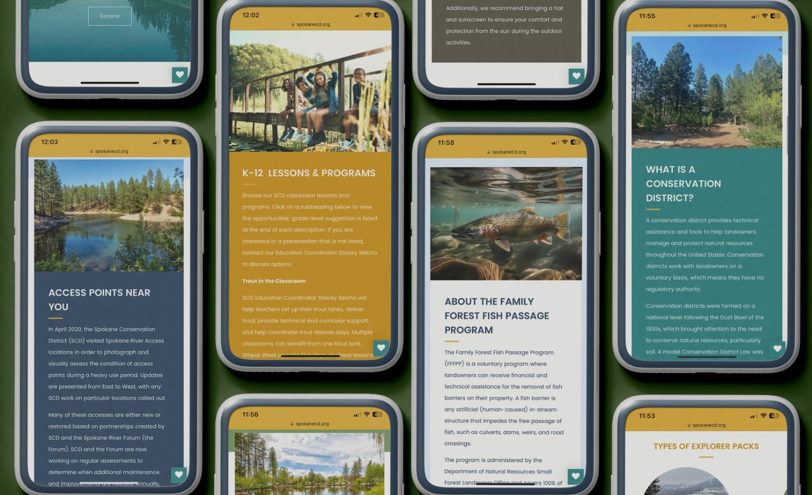 SCD Website mobile version mockup