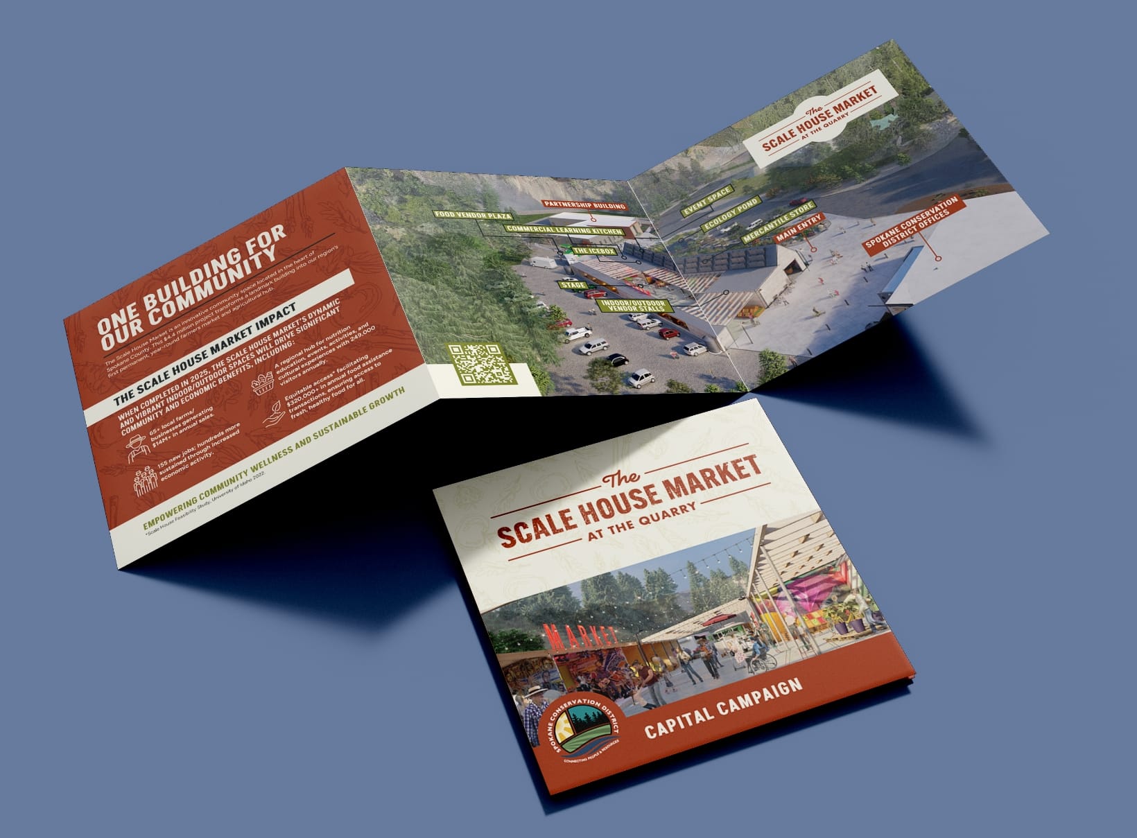 The Scale House trifold mockup