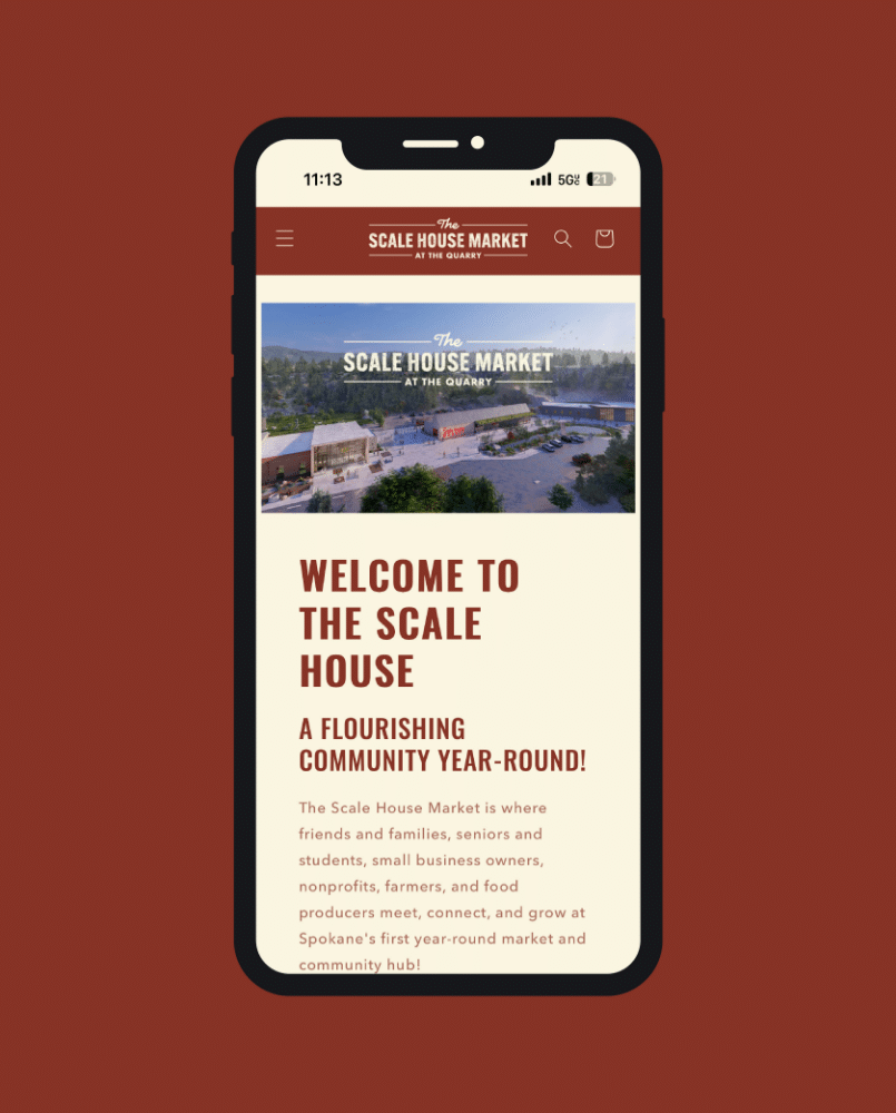 The Scale House Mobile website mockup