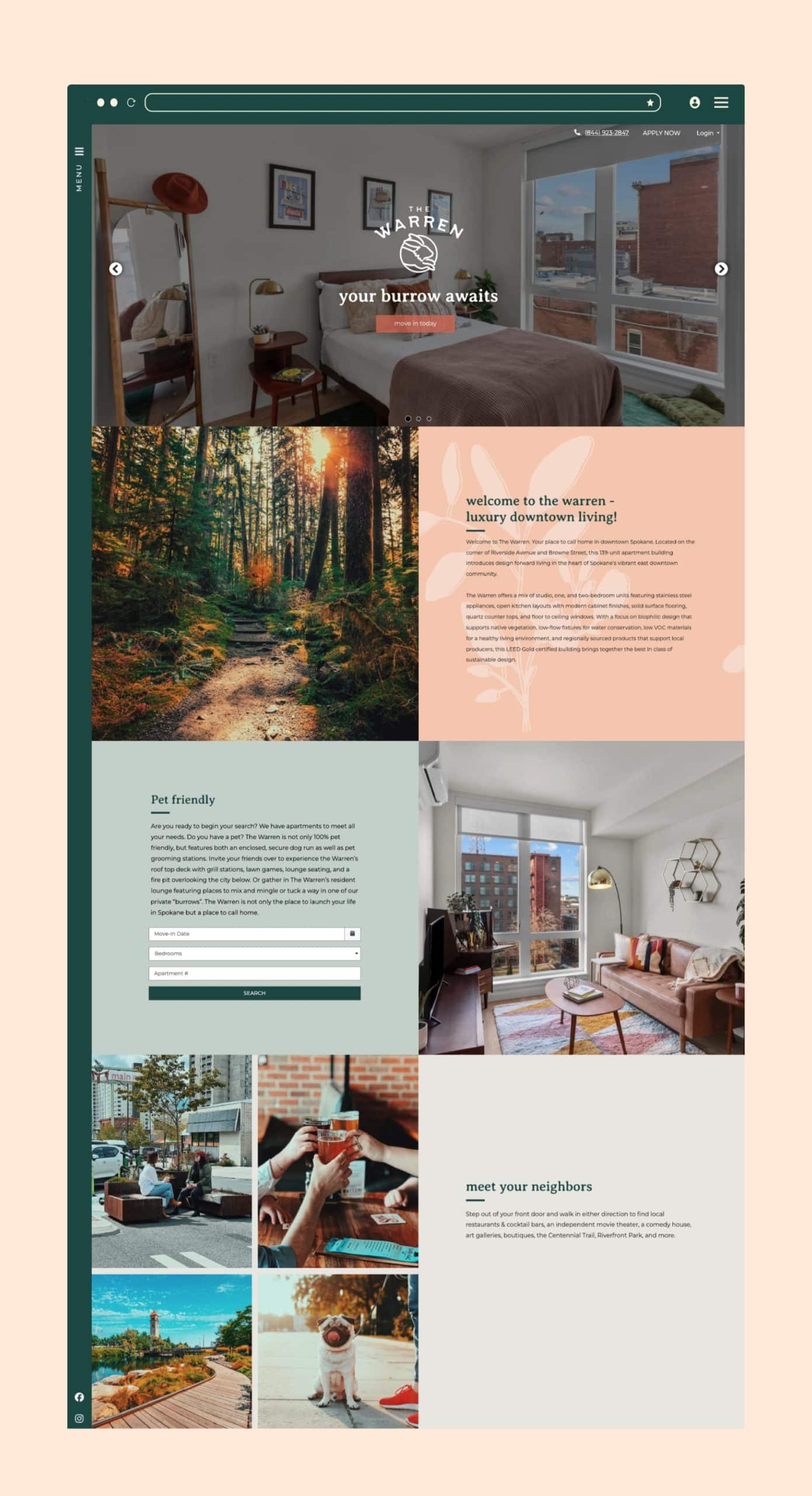 The Warren Web Mockup