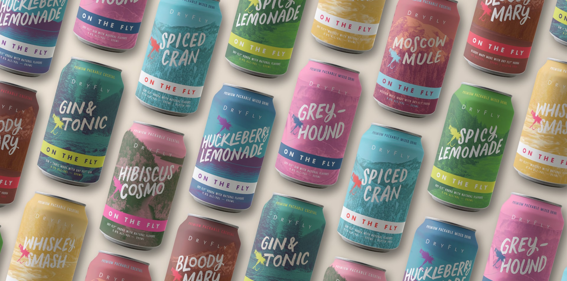 DryFly Canned Cocktails Cans Texture