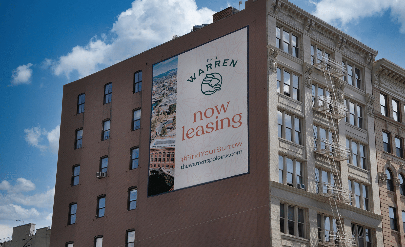 The Warren Building Sign Mockup