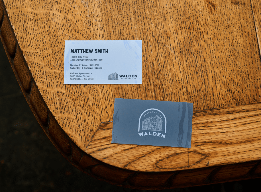 Walden business card mockup